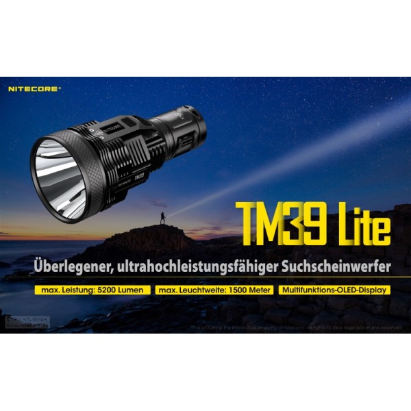 Nitecore TM39 Lite  - 5200 Lumen - ohne Akkus !