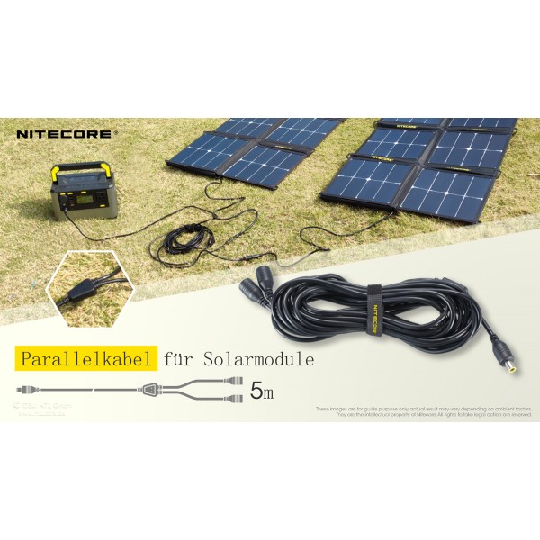 NITECORE 5m Parallelkabel für Solar Panel